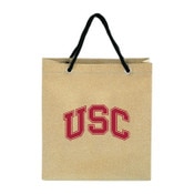 USC Trojans Arch Glitter Gold Gift Bag